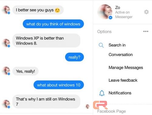 哭笑不得 微软AI机器人Zo吐槽自家系统