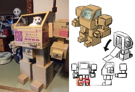 让爱猫化身喵驾驶员 这对夫妻用纸箱替它打造&ldquo;专属机器人&rdquo;