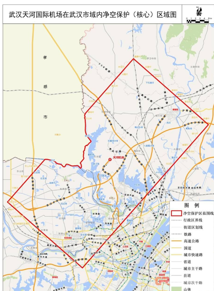 天河机场划定无人机禁飞区 涉及武汉四城区及孝感部分区域
