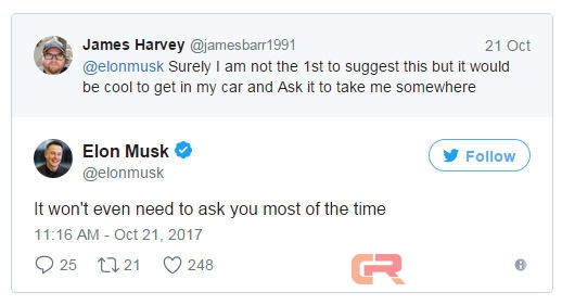 马斯克:真正的自动驾驶是你“不言语”它自领会